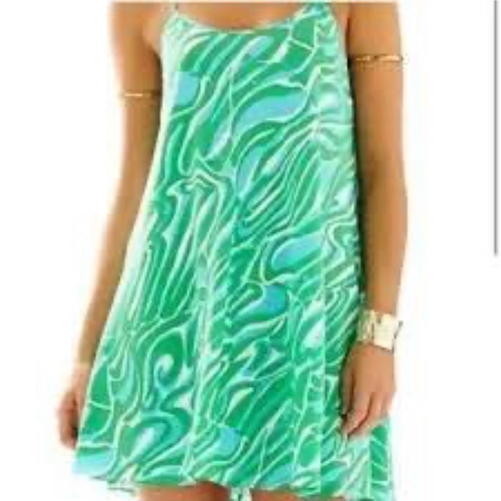 Lilly Pulitzer Green and Blue Swirl Dress